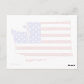 Washington Map: Amerikaanse vlag Patriottisch Briefkaart (Achterkant)