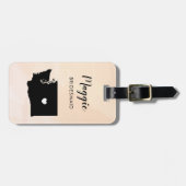 Washington Map Bagagelabel, Wedding Party Welcome Bagagelabel (Voorkant horizontaal)