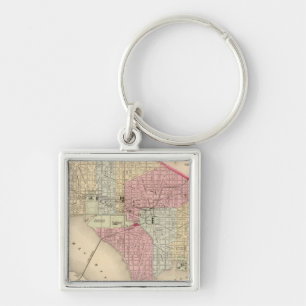 Washington Map door Mitchell Sleutelhanger