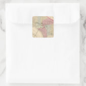 Washington Map door Mitchell Vierkante Sticker (Tas)