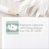 Washington Map Home State Love met Custom Heart Etiket (Insitu)