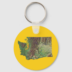 Washington Map Sleutelhanger