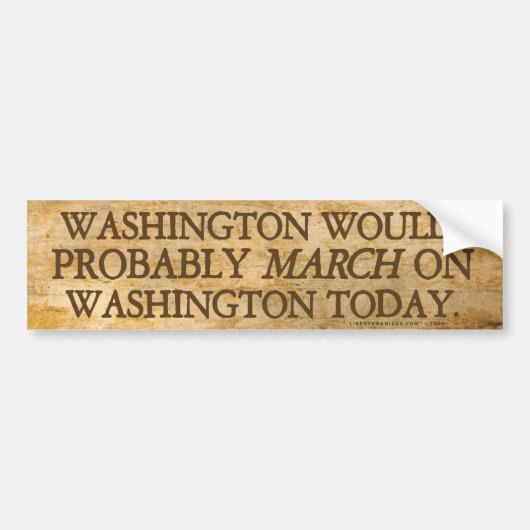 Washington Marching on Washington Bumpersticker (Voorkant)