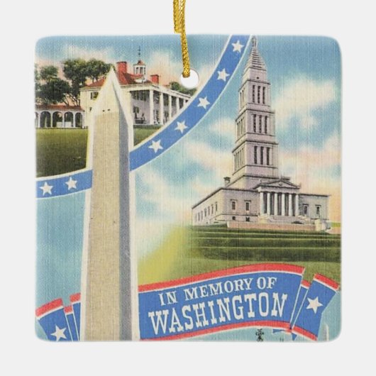 Washington Memory Tribute Keramisch Ornament (Voorkant)