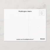 Washington Metro Briefkaart (Achterkant)