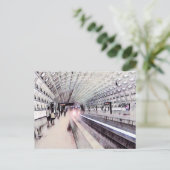 Washington Metro Subway Waterverf Schilderij Briefkaart (Staand voorkant)