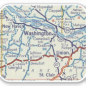 Washington Missouri  Map Sticker (Voorkant)
