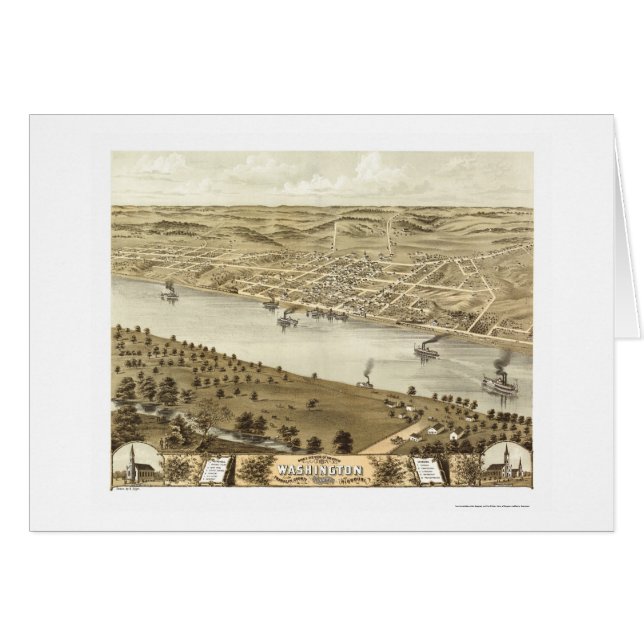 Washington, MO Panoramic Map - 1869 (Voorkant Horizontaal)