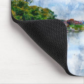 Washington Monument Aquarel met Weerspiegeling Muismat (Hoek)