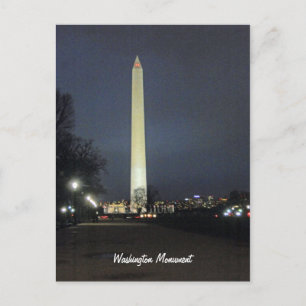 Washington Monument bij nacht 001 Briefkaart