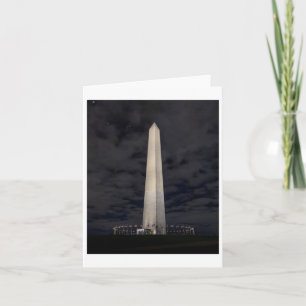 Washington Monument bij nacht Sticker Kaart