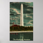 Washington Monument bij Night Poster (Voorkant)