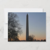 Washington Monument bij zonsondergang in DC (Voorkant)