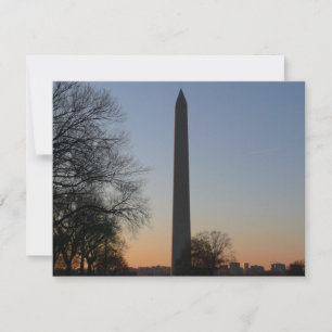 Washington Monument bij zonsondergang in DC