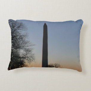Washington Monument bij zonsondergang in DC Accent Kussen