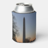Washington Monument bij zonsondergang in DC Blikjeskoeler (Blikje Achterkant)