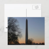 Washington Monument bij zonsondergang in DC Briefkaart (Voorkant / Achterkant)