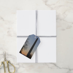 Washington Monument bij zonsondergang in DC Cadeaulabel
