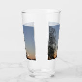 Washington Monument bij zonsondergang in DC Glas (Links)