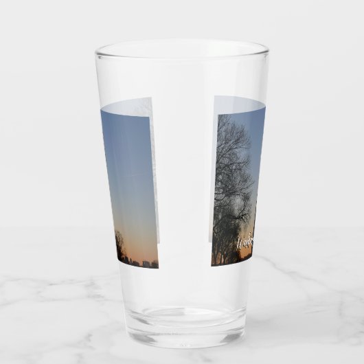 Washington Monument bij zonsondergang in DC Glas (Rechts)