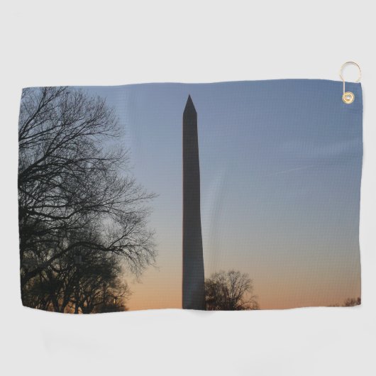 Washington Monument bij zonsondergang in DC Golfhanddoek (Horizontaal)
