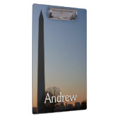 Washington Monument bij zonsondergang in DC Klembord (Rechts)