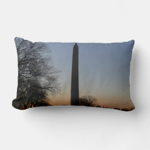 Washington Monument bij zonsondergang in DC Kussen