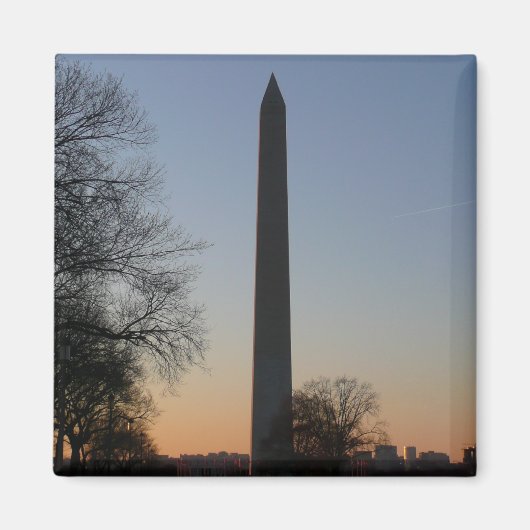 Washington Monument bij zonsondergang in DC Magneet (Voorkant)