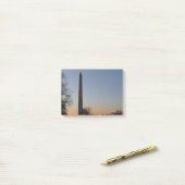 Washington Monument bij zonsondergang in DC Post-it® Notes (Op bureau)