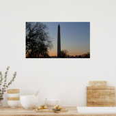 Washington Monument bij zonsondergang in DC Poster (Keuken)