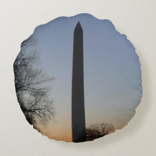 Washington Monument bij zonsondergang in DC Rond Kussen