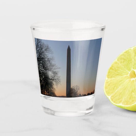 Washington Monument bij zonsondergang in DC Shot Glas (Voorkant)