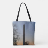 Washington Monument bij zonsondergang in DC Tote Bag (Achterkant)