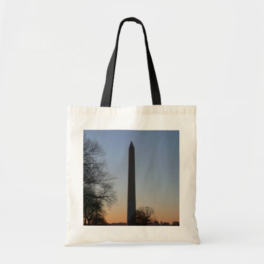 Washington Monument bij zonsondergang in DC Tote Bag (Voorkant)