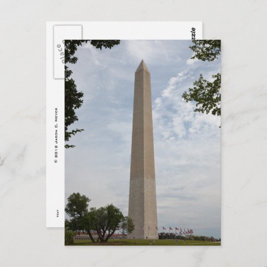 Washington Monument Briefkaart (Voorkant / Achterkant)