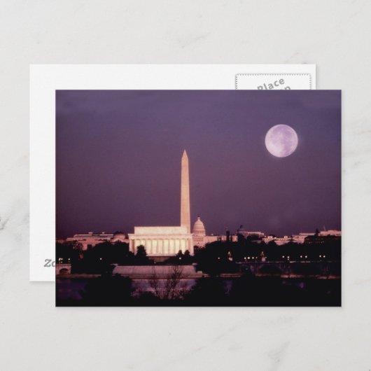 Washington Monument, Capitol en Jefferson Briefkaart (Voorkant / Achterkant)