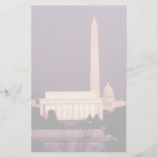 Washington Monument, Capitol en Jefferson Briefpapier