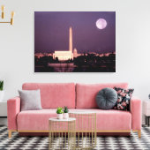 Washington Monument, Capitol en Jefferson Canvas Afdruk (Insitu (Woonkamer))