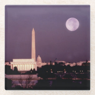 Washington Monument, Capitol en Jefferson Glazen Onderzetter