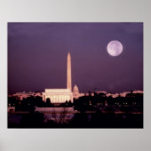 Washington Monument, Capitol en Jefferson Poster (Voorkant)