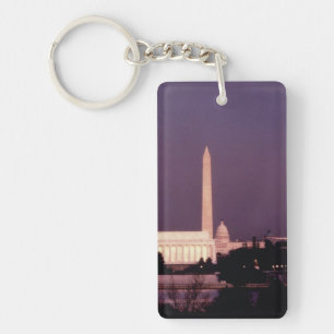 Washington Monument, Capitol en Jefferson Sleutelhanger