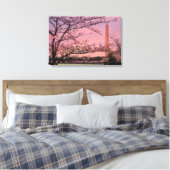 Washington Monument Cherry Blossom Festival Canvas Afdruk (Insitu (Slaapkamer))