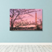 Washington Monument Cherry Blossom Festival Canvas Afdruk (Insitu (Houten vloer))