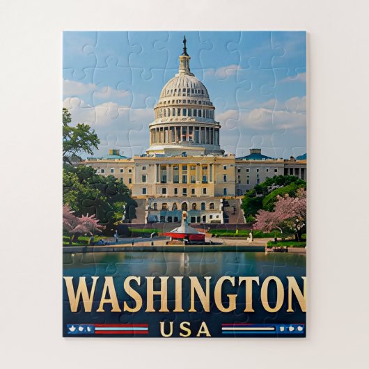 Washington Monument en Amerikaanse icoon Legpuzzel (Verticaal)