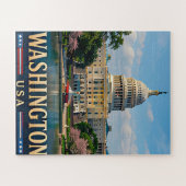 Washington Monument en Amerikaanse icoon Legpuzzel (Horizontaal)