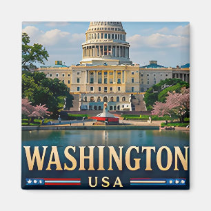 Washington Monument en Amerikaanse icoon Magneet