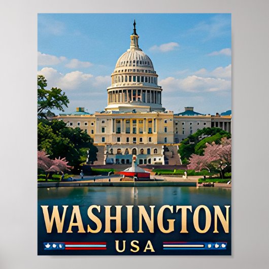 Washington Monument en Amerikaanse icoon Poster (Voorkant)