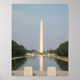 Washington Monument en de Reflecting Pool Poster