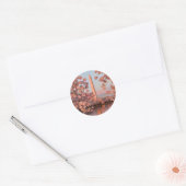 Washington Monument en Kersenbloesem Sticker (Envelop)