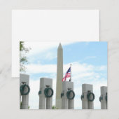 Washington Monument en WWII-herdenkingsmonument in (Voorkant / Achterkant)